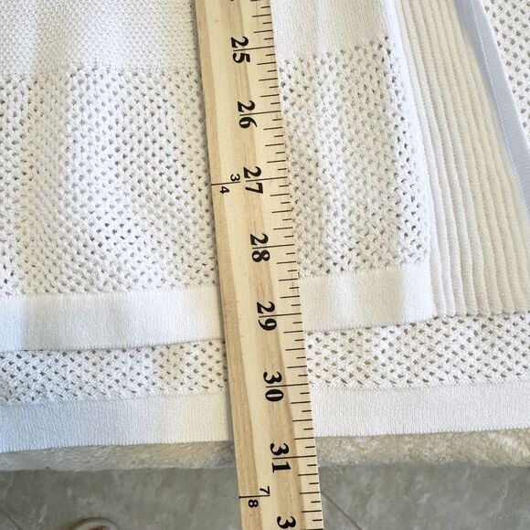 Andrea Jovine Cardigan Women's Size XL White Open Front Side Slits - Picture 9 of 9